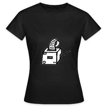Bondrucker Gastro Gastronomie - Frauen T-Shirt - Schwarz - Vorne - AI Model Female 172 dark (172cm)