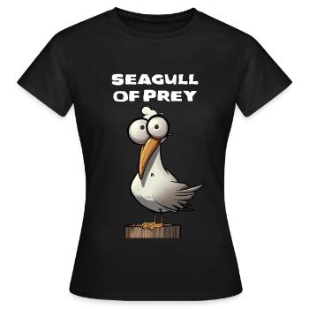 Cadeau drôle de hors-la-loi Mouette de proie - T-shirt Femme - noir - Devant - AI Model Female 172 dark (172cm)