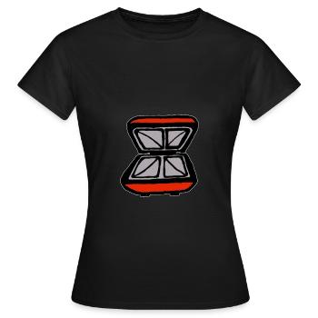 Sandwich grille-pain Snack pain grillé - T-shirt Femme - noir - Devant - AI Model Female 172 dark (172cm)