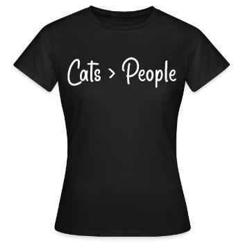 Katzenliebhaber - Frauen T-Shirt - Schwarz - Vorne - AI Model Female 172 dark (172cm)