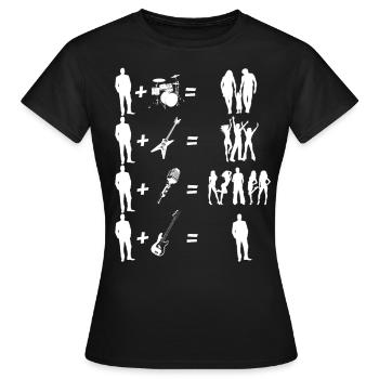 La basse vous rend solitaire - T-shirt Femme - noir - Devant - AI Model Female 172 dark (172cm)