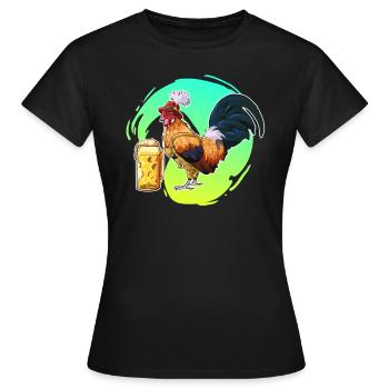 Hahn Beer Bavaria Lederhosen Cadeau - T-shirt Femme - noir - Devant - AI Model Female 172 dark (172cm)