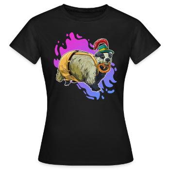 Dachs Bayern Bière Lederhosen Cadeau - T-shirt Femme - noir - Devant - AI Model Female 172 dark (172cm)