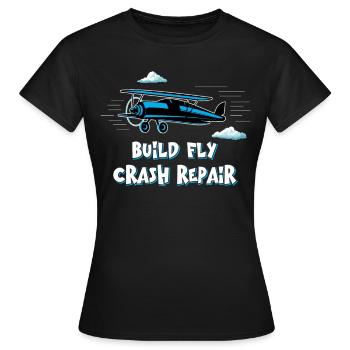 Construire un avion modèle - T-shirt Femme - noir - Devant - AI Model Female 172 dark (172cm)