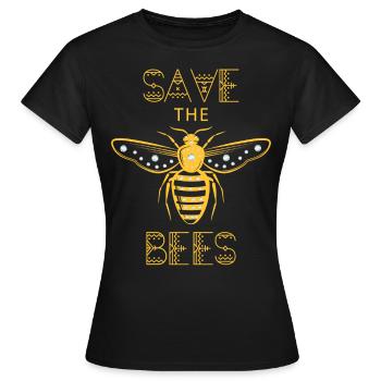 Save the Bees Save the bees environment - Women's T-Shirt - black - Front - AI Model Female 172 dark (172cm)