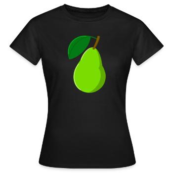 Poire fruit fruit - T-shirt Femme - noir - Devant - AI Model Female 172 dark (172cm)