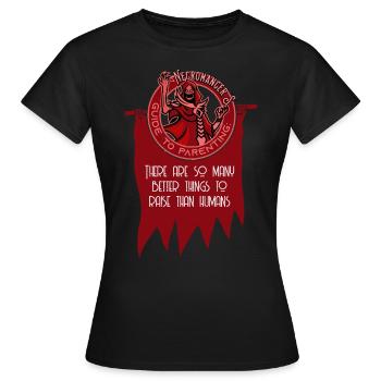 Necromancer ROLE-playing game - Women's T-Shirt - black - Front - AI Model Female 172 dark (172cm)