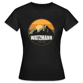 Watzmann montagne pour l’alpinisme comme cadeau alpin - T-shirt Femme - noir - Devant - AI Model Female 172 dark (172cm)