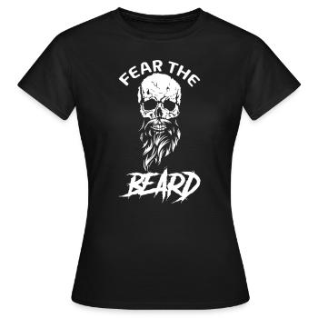 fear the beard - Women's T-Shirt - black - Front - AI Model Female 172 dark (172cm)