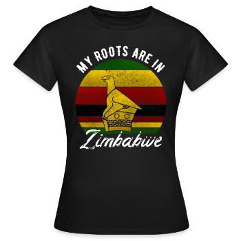 Zimbabwe - Women's T-Shirt - black - Front - AI Model Female 172 dark (172cm)
