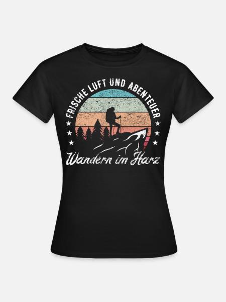 Wandern im Harz - Frauen T-Shirt - Schwarz