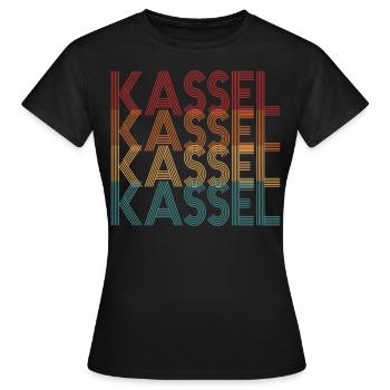 Kassel - Frauen T-Shirt - Schwarz - Vorne - AI Model Female 172 dark (172cm)