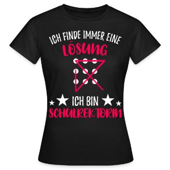 Rektorin Schulleiterin Geschenk - Frauen T-Shirt - Schwarz - Vorne - AI Model Female 172 dark (172cm)