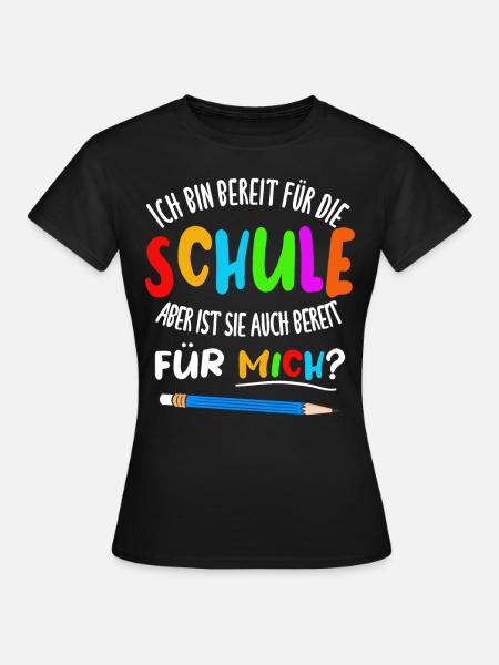 Kinder Einschulung 2021 Grundschule Schulanfang - Frauen T-Shirt - Schwarz