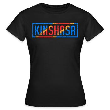Kinshasa Demokratische Republik Kongo Kongolesen - Frauen T-Shirt - Schwarz - Vorne - AI Model Female 172 dark (172cm)