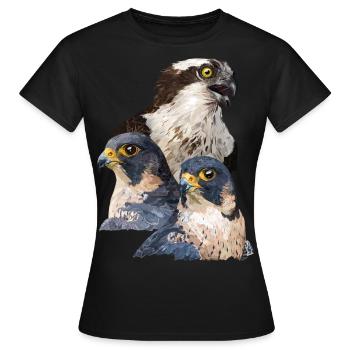 Oiseaux de proie - T-shirt Femme - noir - Devant - AI Model Female 172 dark (172cm)