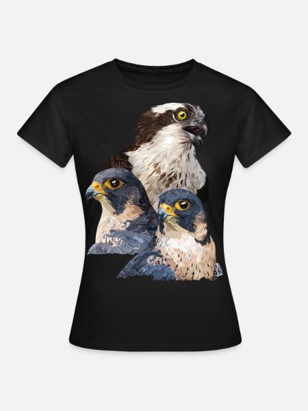 Raubvögel - Frauen T-Shirt - Schwarz