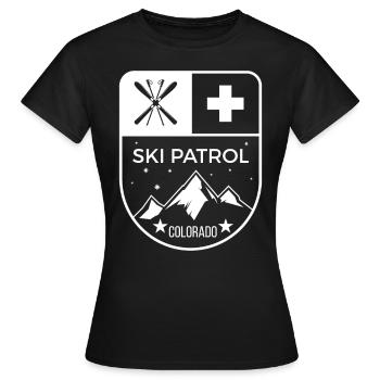 Ski Patrol Colorado - Women's T-Shirt - black - Front - AI Model Female 172 dark (172cm)