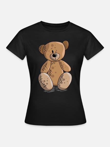 Teddy Bär Teddybär Cartoon Teddy bear Motiv - Frauen T-Shirt - Schwarz