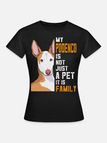 Famille cadeau chien Podenco - T-shirt Femme - noir