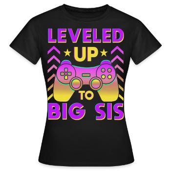 Ich werde grosse Schwester - Frauen T-Shirt - Schwarz - Vorne - AI Model Female 172 dark (172cm)