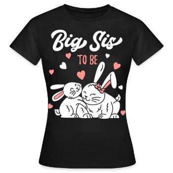 Ich werde grosse Schwester / bald grosse Schwester - Frauen T-Shirt - Schwarz - Vorne - AI Model Female 172 dark (172cm)