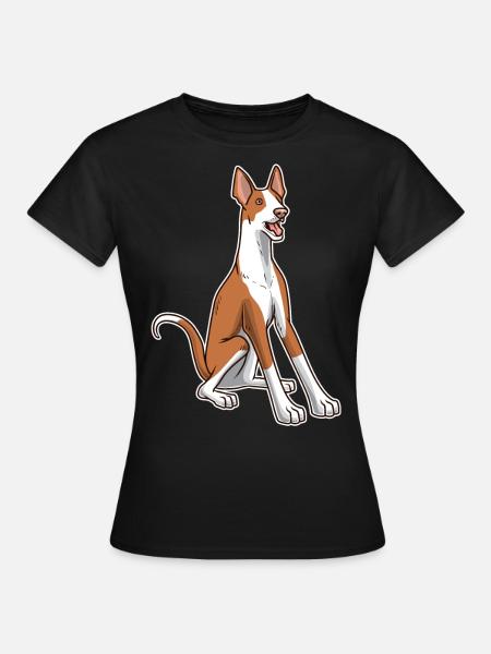 Podenco Hund Geschenkidee - Frauen T-Shirt - Schwarz