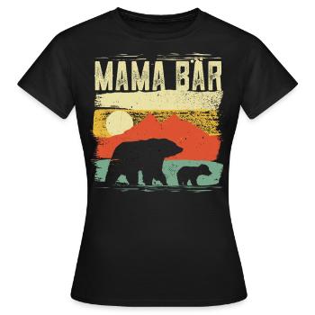 Mama Bär Geschenke Muttertag - Frauen T-Shirt - Schwarz - Vorne - AI Model Female 172 dark (172cm)