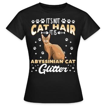 Abessinsk kat sjovt at sige gave - Dame-T-shirt - sort - Foran - AI Model Female 172 dark (172cm)