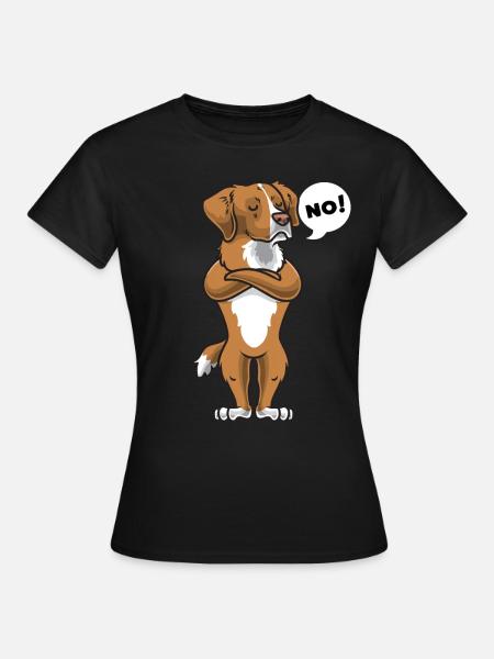 Sturer Nova Scotia Duck Tolling Retriever - Dame-T-shirt - sort