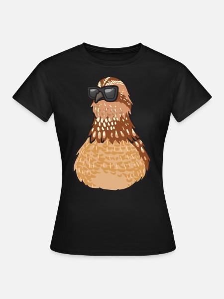 Cailles avec lunettes de soleil - T-shirt Femme - noir