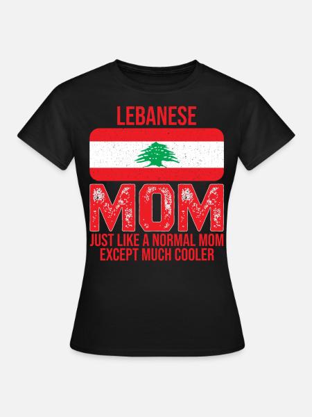 Lebanese Mom Libanon-Flagge zum Muttertag - Frauen T-Shirt - Schwarz