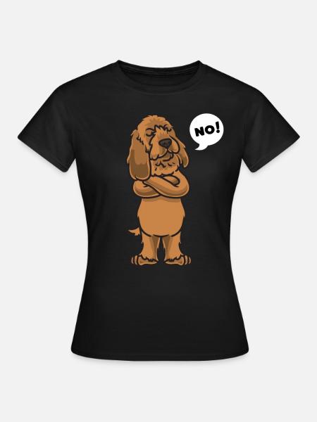 Sturer Basset Fauve de Bretagne Hund - T-shirt dam - svart