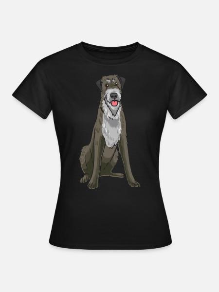 Irischer Wolfshund Hund - Frauen T-Shirt - Schwarz