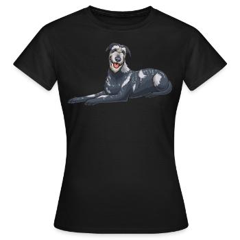 Chien-loup irlandais - T-shirt Femme - noir - Devant - AI Model Female 172 dark (172cm)