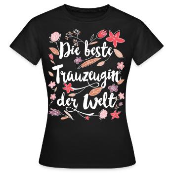 Beste Trauzeugin - Frauen T-Shirt - Schwarz - Vorne - AI Model Female 172 dark (172cm)