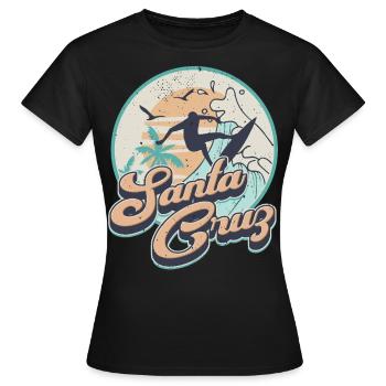 Santa Cruz - Frauen T-Shirt - Schwarz - Vorne - AI Model Female 172 dark (172cm)