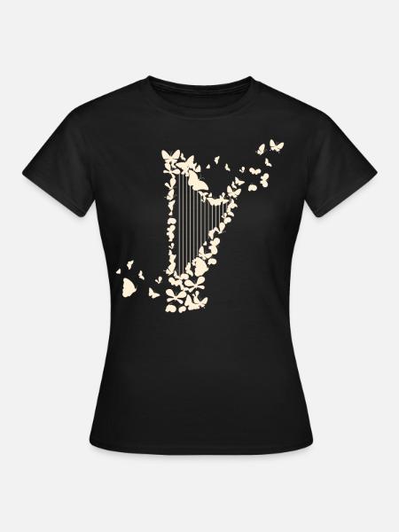 Harpe et harpe harpe harpistes - T-shirt Femme - noir