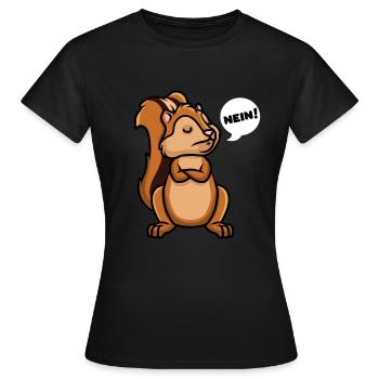 Chipmhörchen Cheek squirrel - Women's T-Shirt - black - Front - AI Model Female 172 dark (172cm)