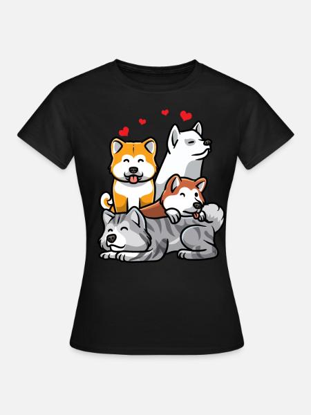 Akita Inu - Maglietta da donna - nero