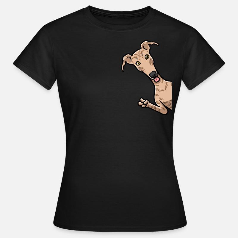 Galgo espanol chien à vélo - Dame-T-shirt - sort