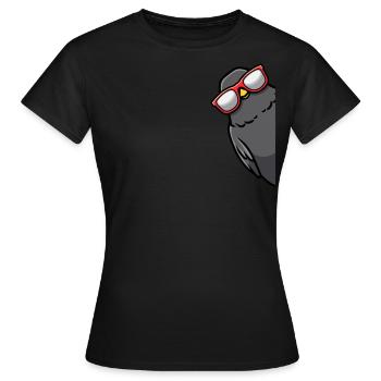 Blackbird Bird Black Thrush - Women's T-Shirt - black - Front - AI Model Female 172 dark (172cm)