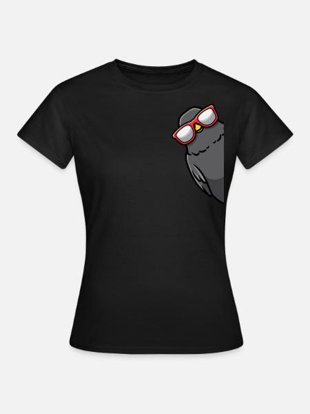 Amsel Vogel Schwarzdrossel - Frauen T-Shirt - Schwarz