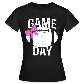 Football Game Day Pink - T-shirt Femme - noir - Devant - AI Model Female 172 dark (172cm)