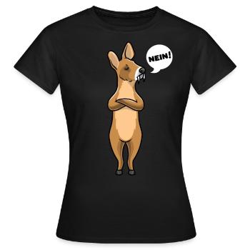Wasserreh lustige Tiere - Frauen T-Shirt - Schwarz - Vorne - AI Model Female 172 dark (172cm)