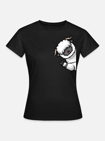 Moutons valaisans à nez noir Du côté des moutons - T-shirt Femme - noir