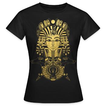 Robotique Toutankhamon - Version dorée - T-shirt Femme - noir - Devant - AI Model Female 172 dark (172cm)
