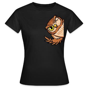 Hibou Oiseau Amoureux Hibou Hibou Hibou - T-shirt Femme - noir - Devant - AI Model Female 172 dark (172cm)