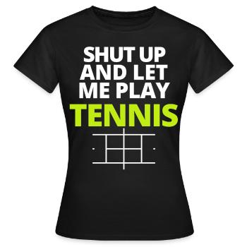 tennis / tennis / joueur de tennis / jeu de tennis - T-shirt Femme - noir - Devant - AI Model Female 172 dark (172cm)