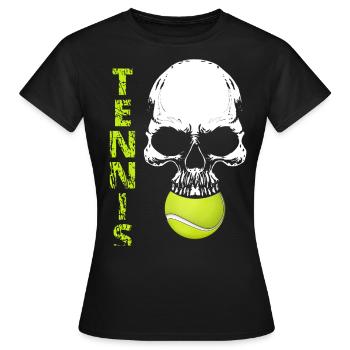 tennis / tennis / joueur de tennis / jeu de tennis - T-shirt Femme - noir - Devant - AI Model Female 172 dark (172cm)